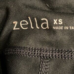 Zella Black Leggings with White Striping, Size XS